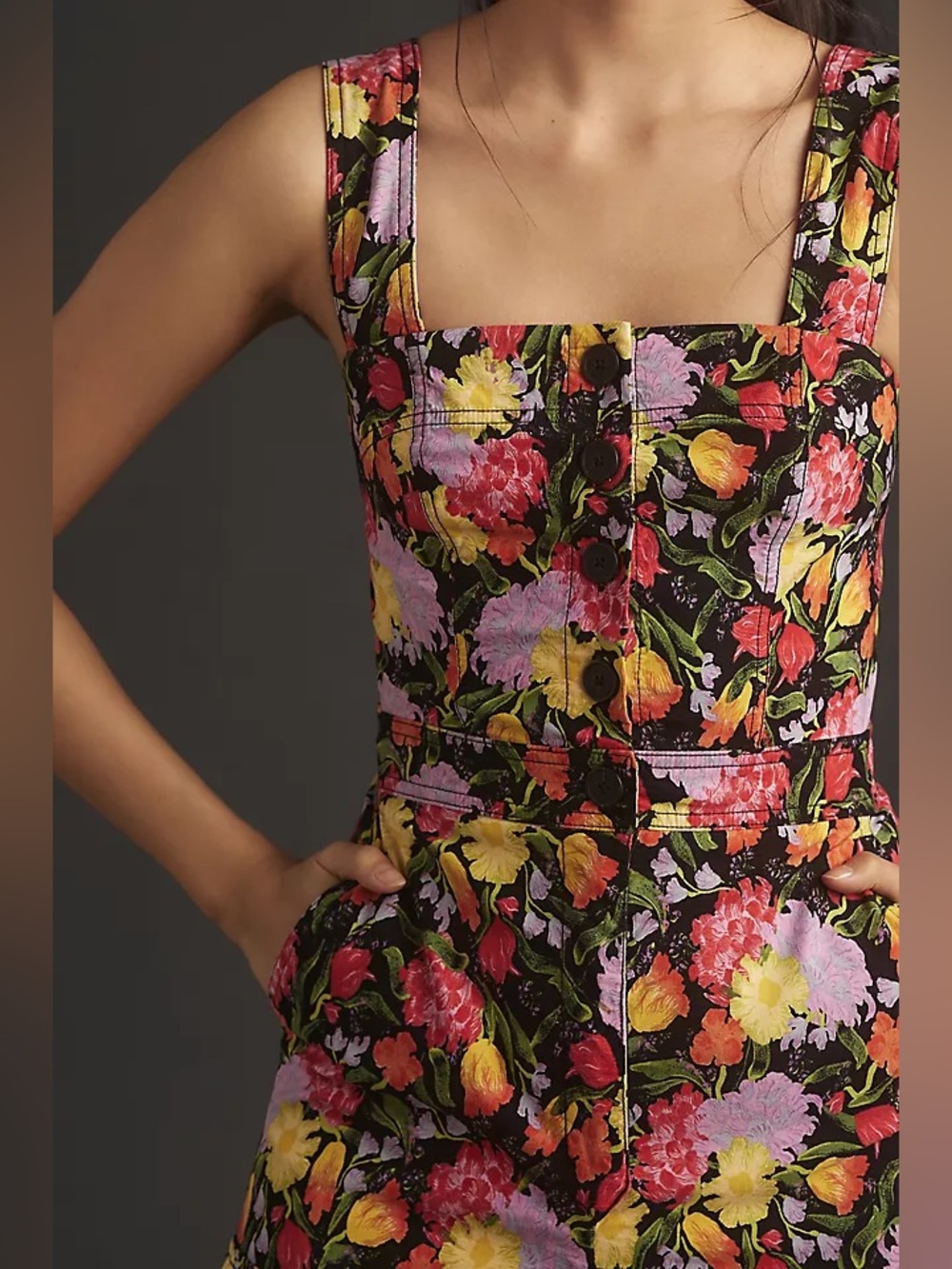 Anthropologie Yukiko Noritake x Maeve Floral Romper Size 0